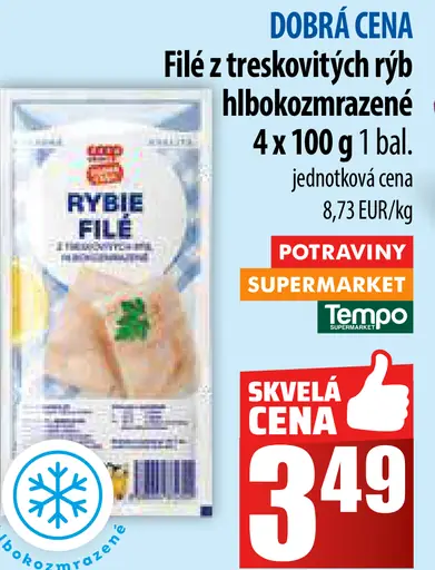 Filet z treskovitých rýb