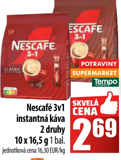 Nescafé Instantná káva 3v1