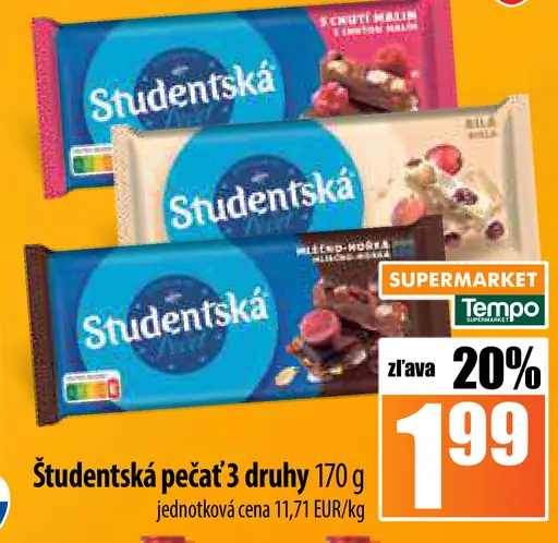 Studentská pečať 3 druhy