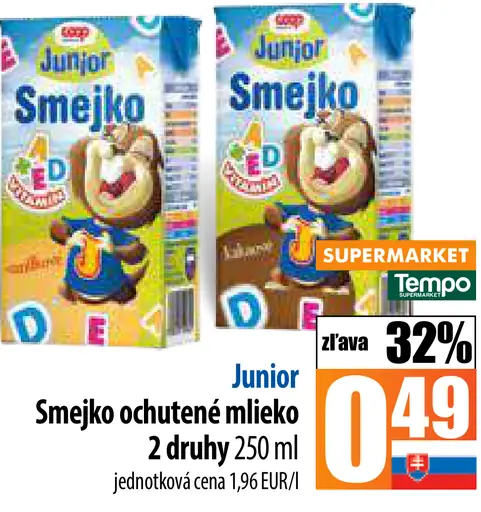 Kunín Junior Smejko ochutené mlieko