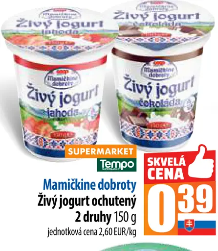 Mamičkine dobroty Živý jogurt ochutený
