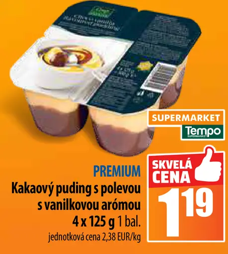 Kunín Kakaový puding s vanilkovou arómou