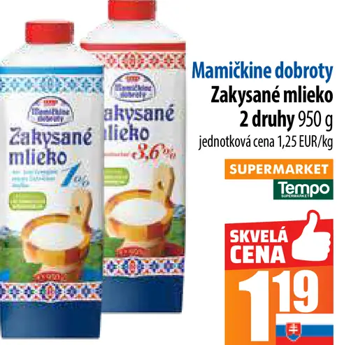 Mamičkine dobroty Zakysané mlieko