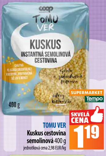 TOMU VER Kuskus cestovina semolinová