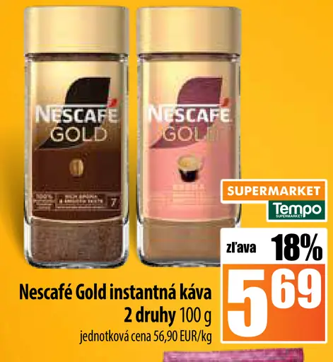 NESCAFÉ GOLD, instantná káva
