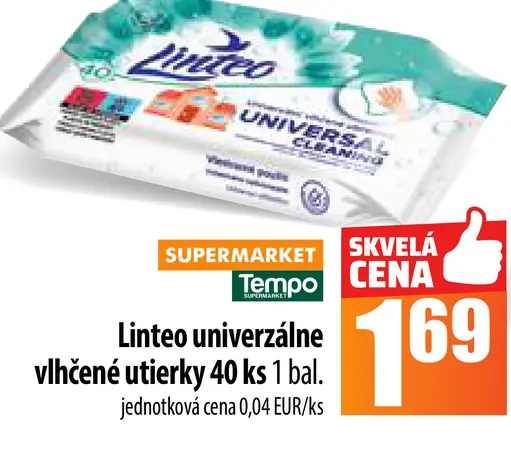 Linteo Univerzálne vlhčené utierky