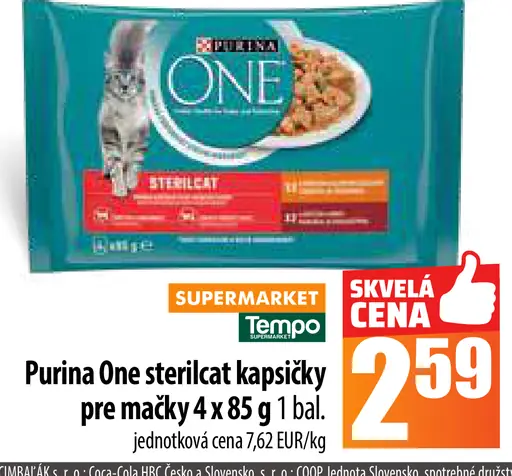 Purina One Stericat kapsičky pre mačky