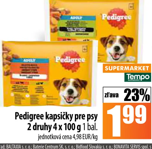Pedigree kapsičky pre psy