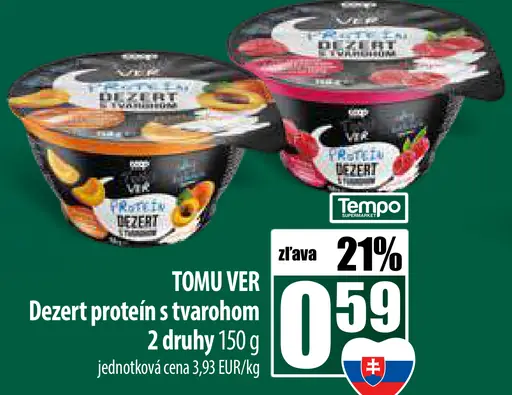 TOMU VER Dezert proteín s tvarohom