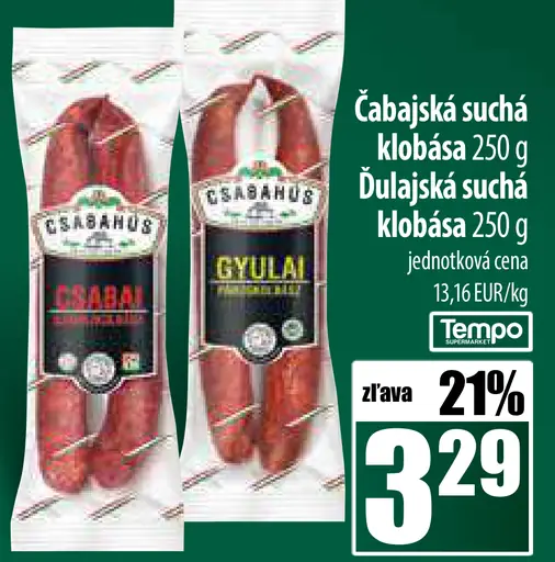 Csabahús Čabajská suchá klobása