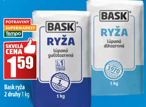 Bask ryža lúpaná guľatozrnná/dlhhozrnná