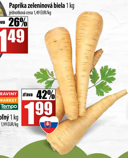 Paprika zeleninová biela