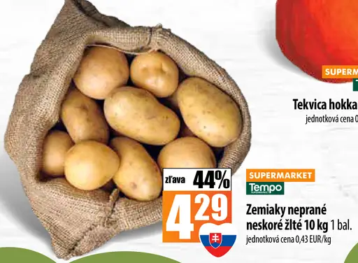 Tempo Zemiaky neskoré prané žlté