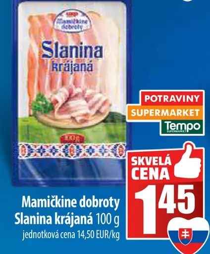 Mamičkine dobroty Slanina krájaná