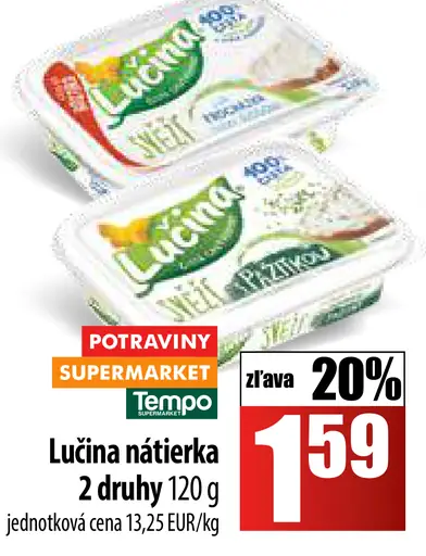 Lučina nátierka 2 druhy