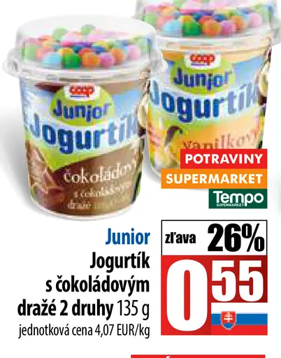 Coop Junior Jogurtík čokoládový