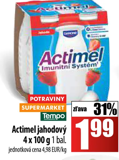 Rajo Actimel jahodový