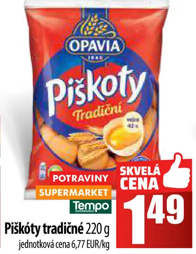 Opavia Piškóty tradiční