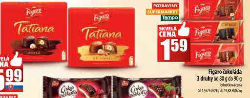 Figaro Mliečna čokoláda s náplňou