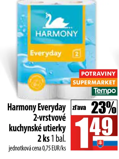 Harmony Everyday 2-vrstvové kuchynské utierky