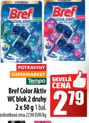 Bref Color Aktiv WC blok 2 druhy