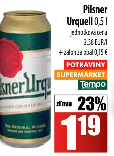 Pilsner Urquell plechovka