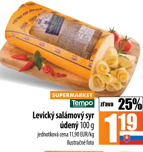 LEVICKÝ SALÁMOVÝ SYR údený
