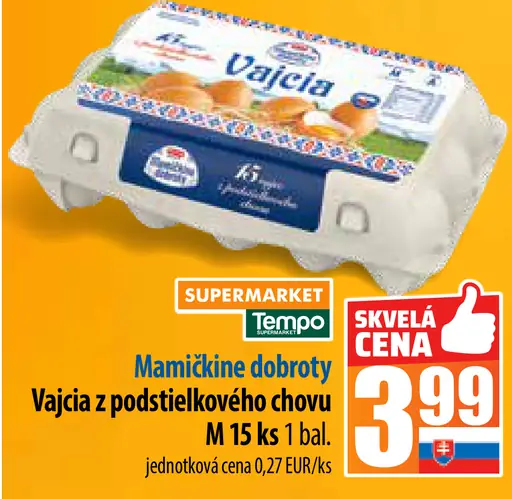 Maminkine dobroty vajcia z podstielkového chovu
