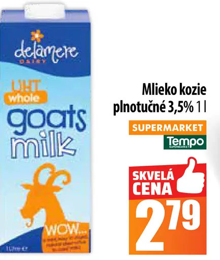 Delamere kozie plnotučné mlieko