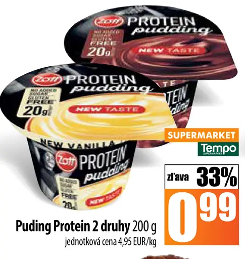 Zott Puding Protein rôzne druhy