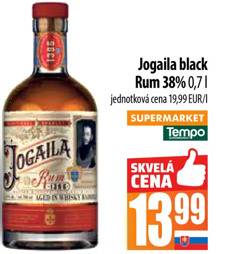 Tempo Jogaila black rum 38%