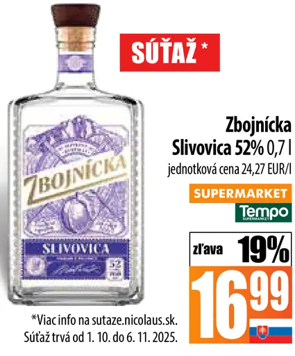 Tempo Zbojnická Slivovica 52%