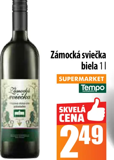 Tempo Zámocká sviečka biela 11