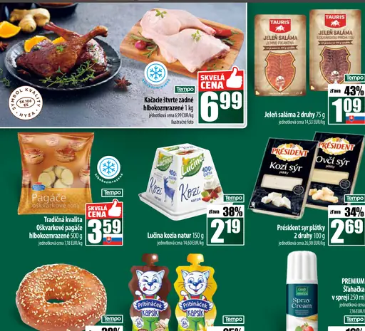 Tempo Kačacie štvrte zadné hlbokozmrazené