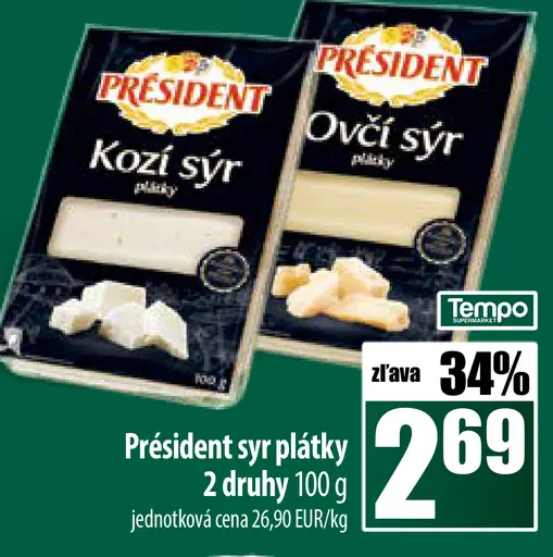 Président syr plátky
