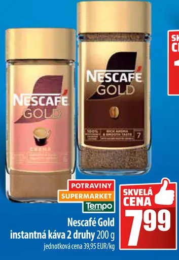 Nescafé Gold instantná káva 2 druhy
