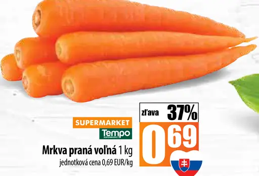 Supermarket Tempo Mrkva praná voľná
