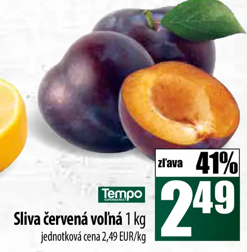 Supermarket Tempo Sliva červená voľná