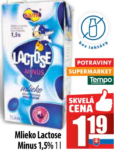 Lactose Mlieko Minus