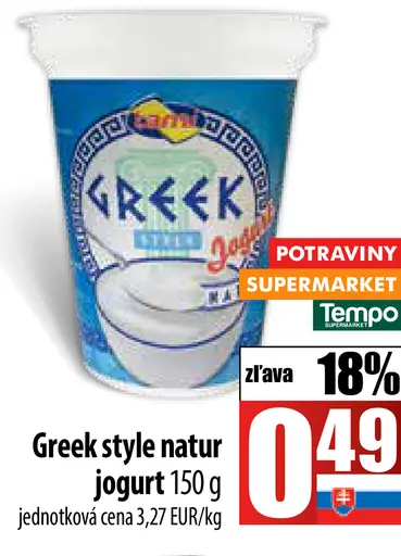 Greek style natur jogurt