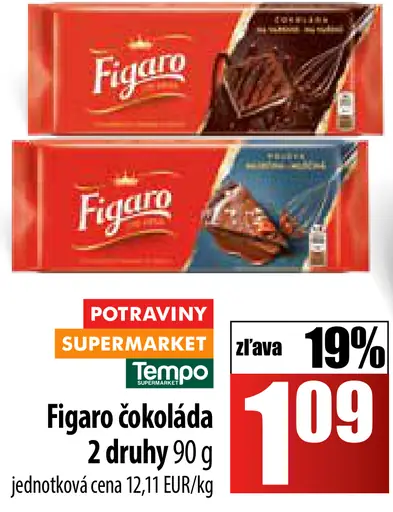Figaro Mliečna čokoláda s náplňou