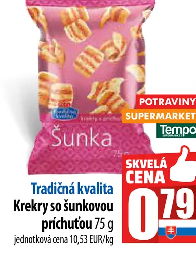 Tradičná kvalita Krekry so šunkovou príchuťou