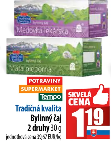Popradský čierny čaj 2 druhy
