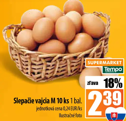 Slepačie vajcia M