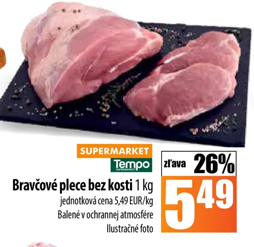 Bravčové plece bez kosti