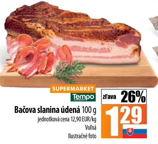 Bačova slanina údená