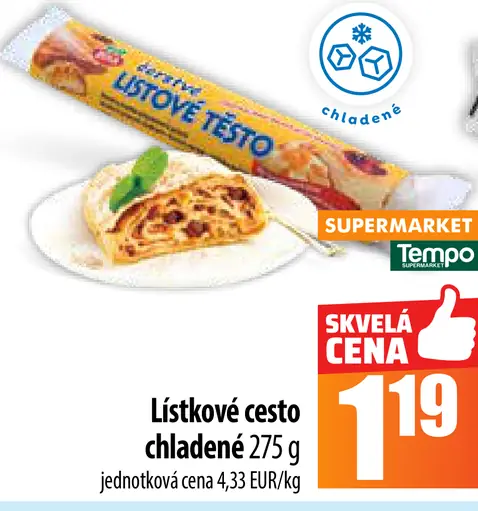 Lístkové cesto chladené