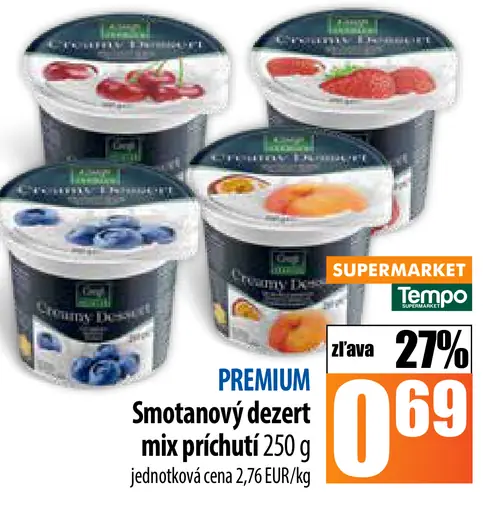 Premium Smotanový dezert mix príchutí