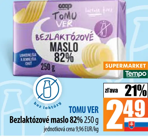 TOMU VER Bezlaktózové maslo