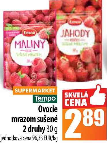 Ovocie mrazom sušené
